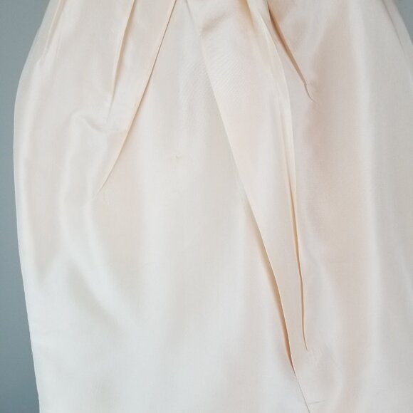 Vintage Carmen Marc Valvo Sequin & Peach Silk Champagne Cocktail Dress * Size 6 - Picture 13 of 16